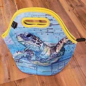 ART OF LUNCH Insulated Neoprene Lunch Bag, "Loggerhead Sea Turtle"